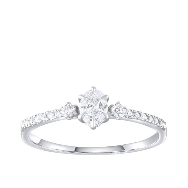 0.37 Karat Pırlanta Oval Tektaş Yüzük