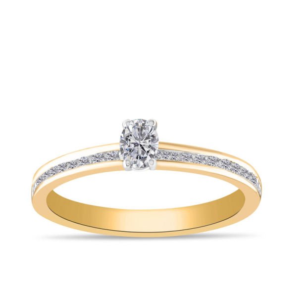 0.43 Karat Pırlanta Oval Tektaş Yüzük