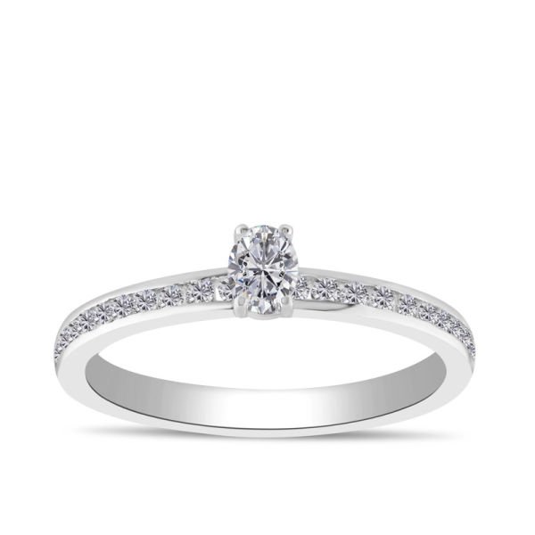 0.52 Karat Pırlanta Oval Tektaş Yüzük