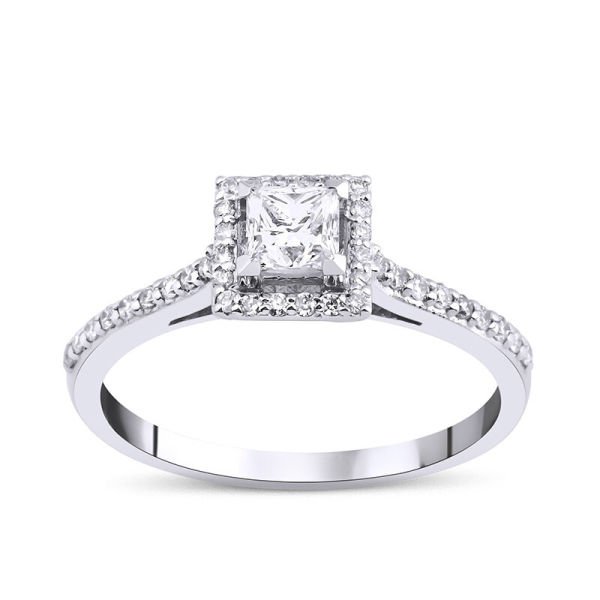 0.58 Karat Pırlanta Prenses Yüzük