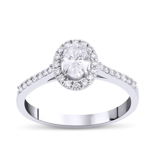 0.63 Karat Pırlanta Oval Yüzük