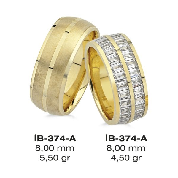 Tasarım Altın Alyans ( 8mm )