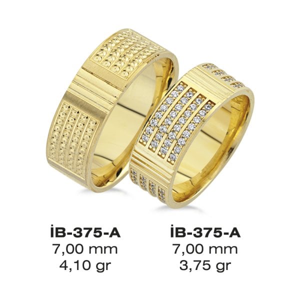 Tasarım Altın Alyans ( 7mm )