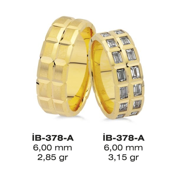 Tasarım Altın Alyans ( 6mm )