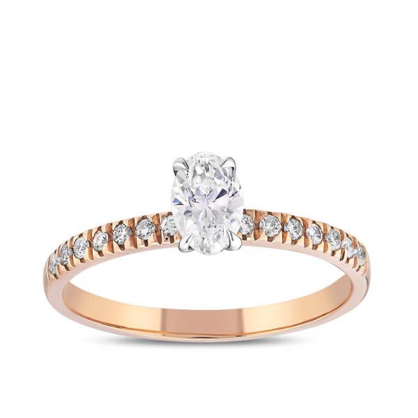 0.61 Karat Pırlanta Oval Tektaş Yüzük