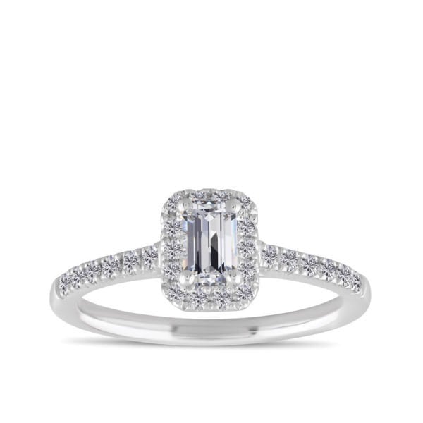 0.66 Karat Pırlanta Emerald Tektaş Yüzük