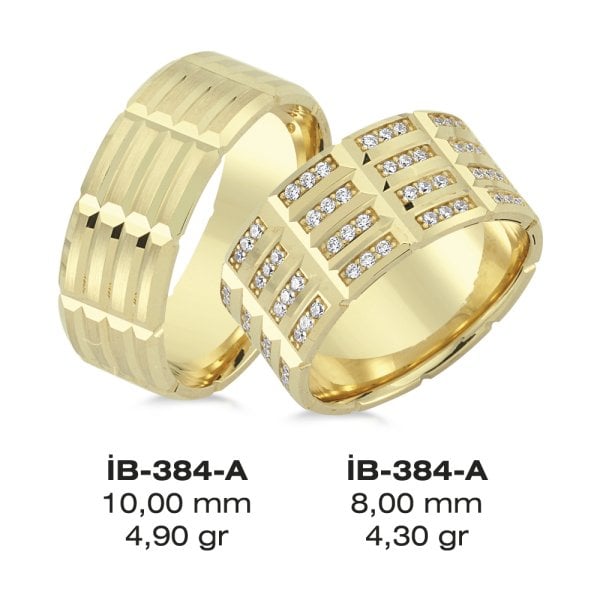 Tasarım Altın Alyans ( 10mm )