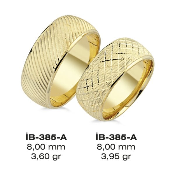 Tasarım Altın Alyans ( 8mm )