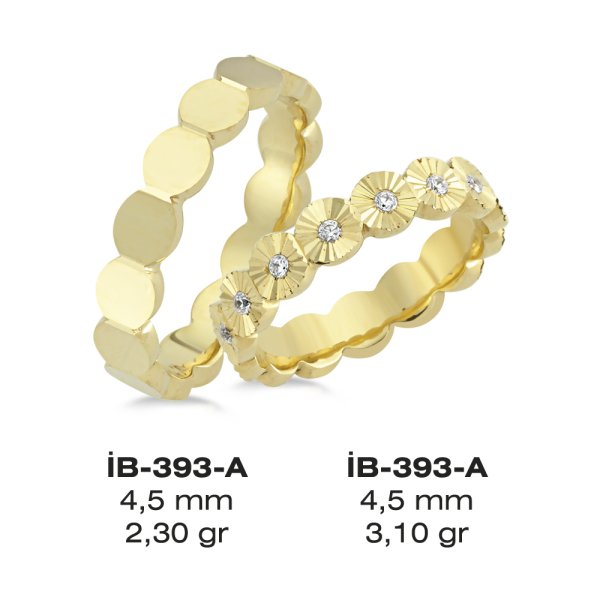Tasarım Altın Alyans ( 4.5mm )