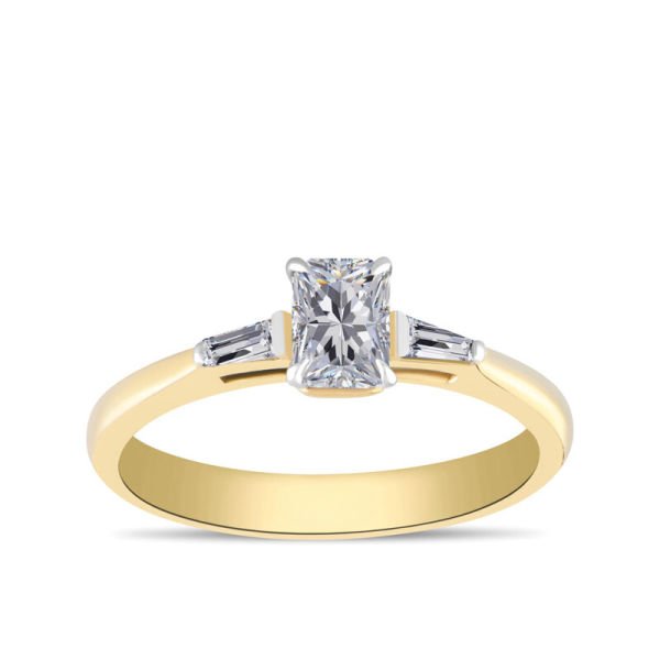 0.71 Karat Pırlanta Radiant Tektaş Yüzük