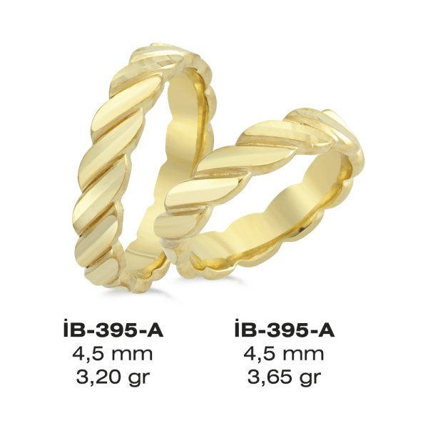 Tasarım Altın Alyans ( 4.5mm )