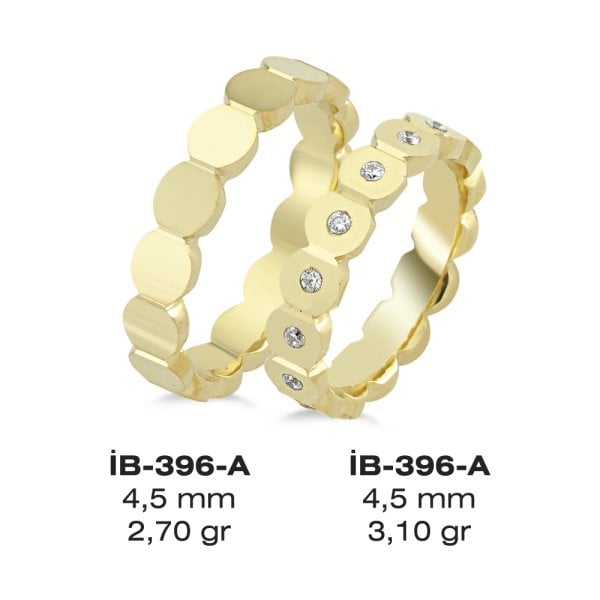 Tasarım Altın Alyans ( 4.5mm )