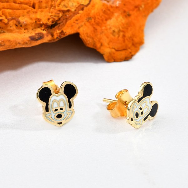 1.37 gr 14 Ayar Altın Mickey Mouse Çocuk Küpe