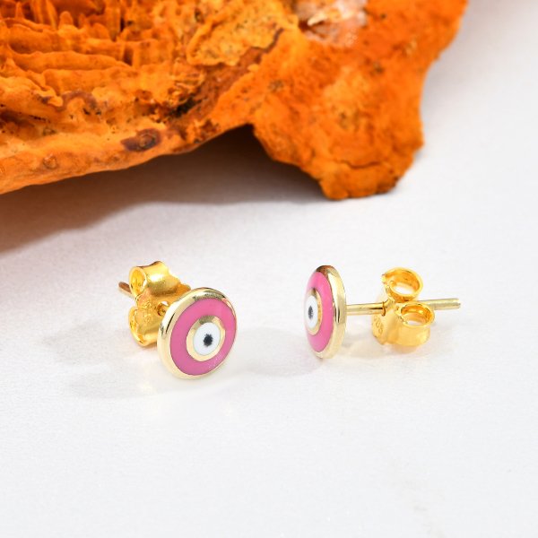 Çocuk Küpe Pembe Boncuk