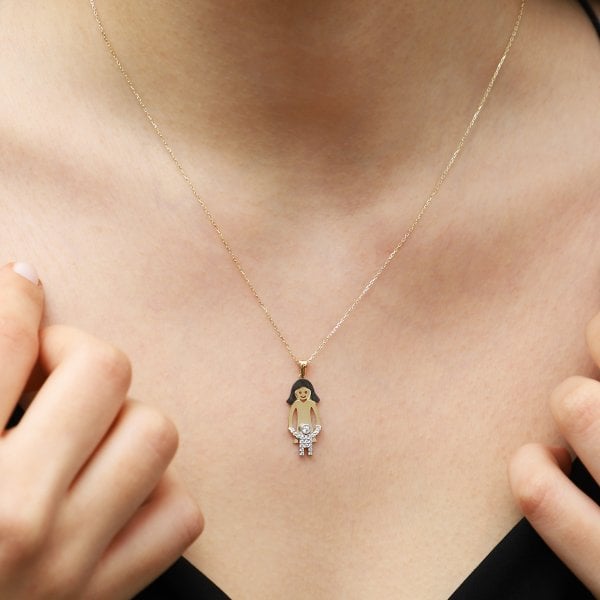 Anne Çocuk Altın Kolye