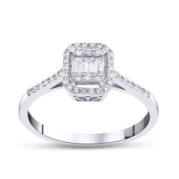 0.29 Karat Pırlanta Baget Yüzük