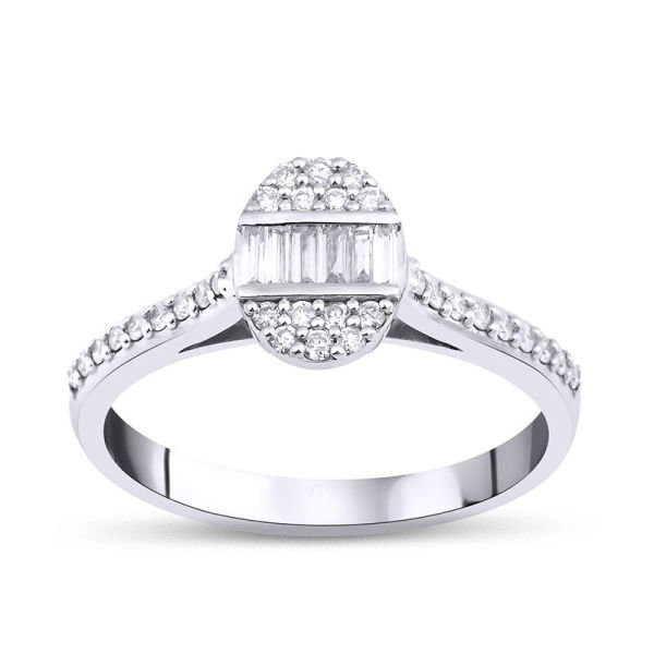 0.31 Karat Pırlanta Baget Yüzük