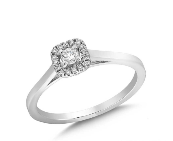 0.20 Karat Doğal Pırlanta Minimal Tektaş Yüzük