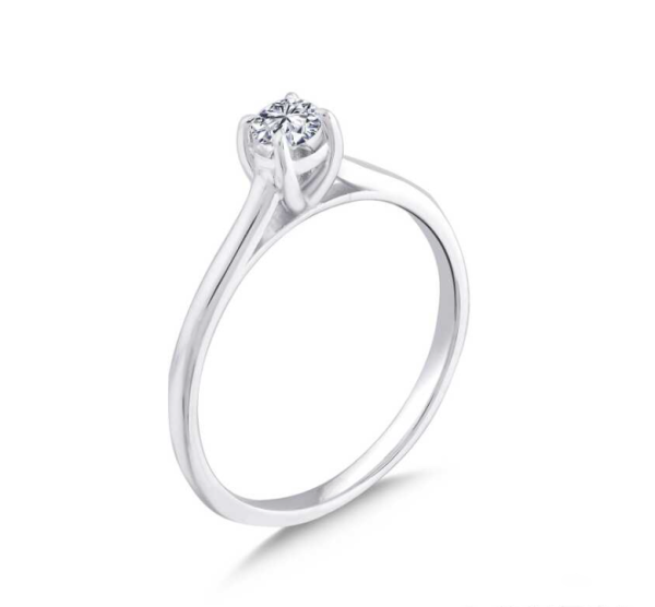 0.20 karat Doğal Pırlanta Minimal Tektaş Yüzük