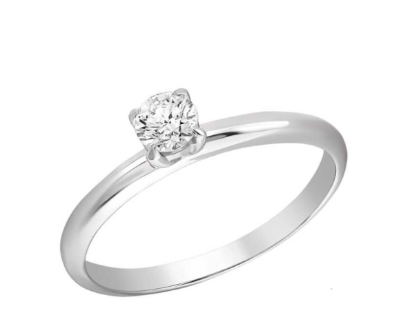 0.20 karat Doğal Pırlanta Minimal Tektaş Yüzük