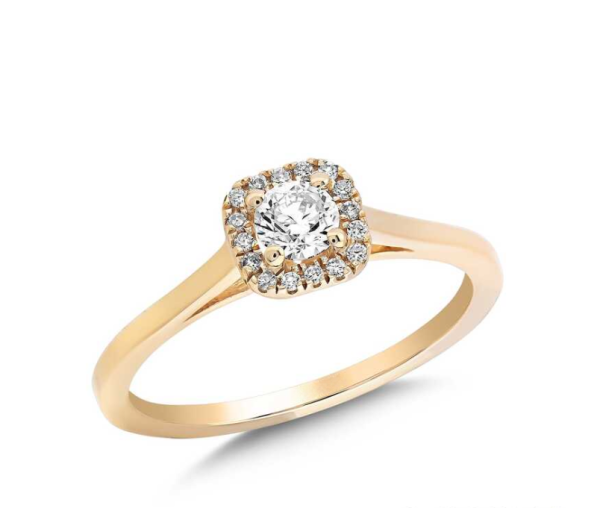 0.30 Karat Doğal Pırlanta Minimal Tektaş Yüzük