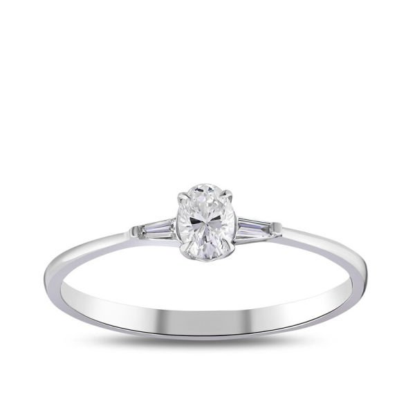 0.28 Karat Pırlanta Oval Pırlanta Yüzük